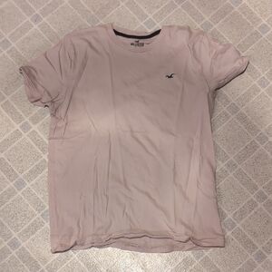 Hollister Men's Light Pink/Salmon T-Shirt